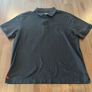 Untuckit Damaschino Short Sleeve Men's Medium Regular Fit Polo‎ Shirt Black